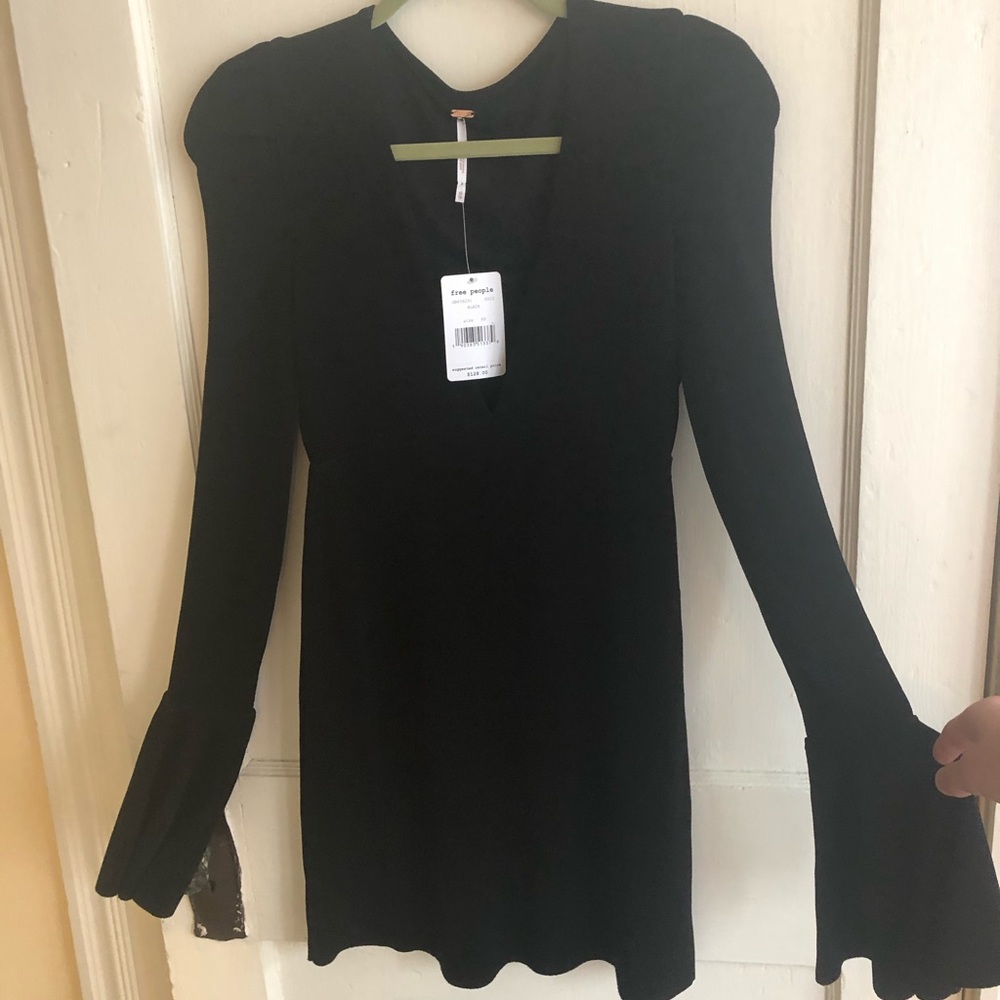 FREE PEOPLE plunging neckline dress size XS NWT